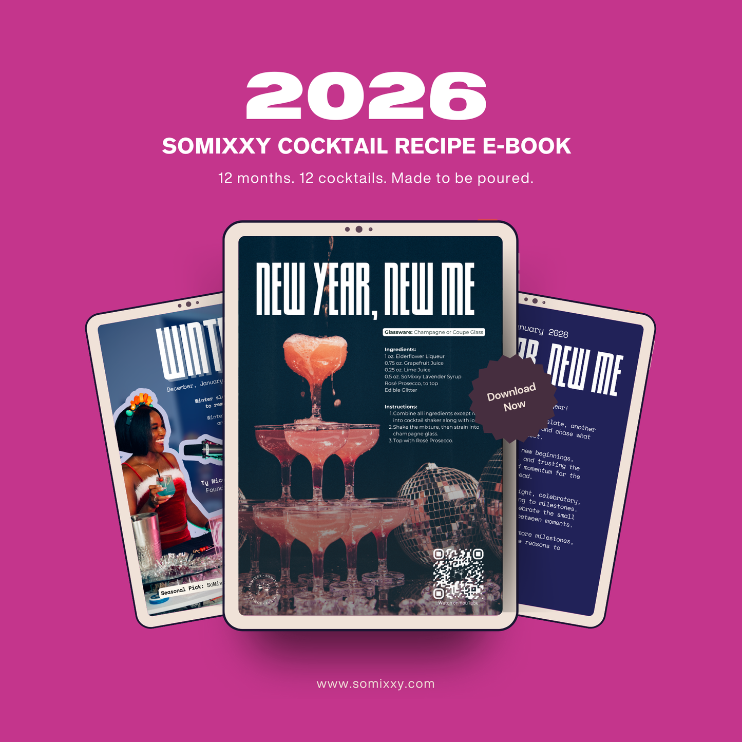 2026 SoMixxy Cocktail Recipe Guide (Digital)