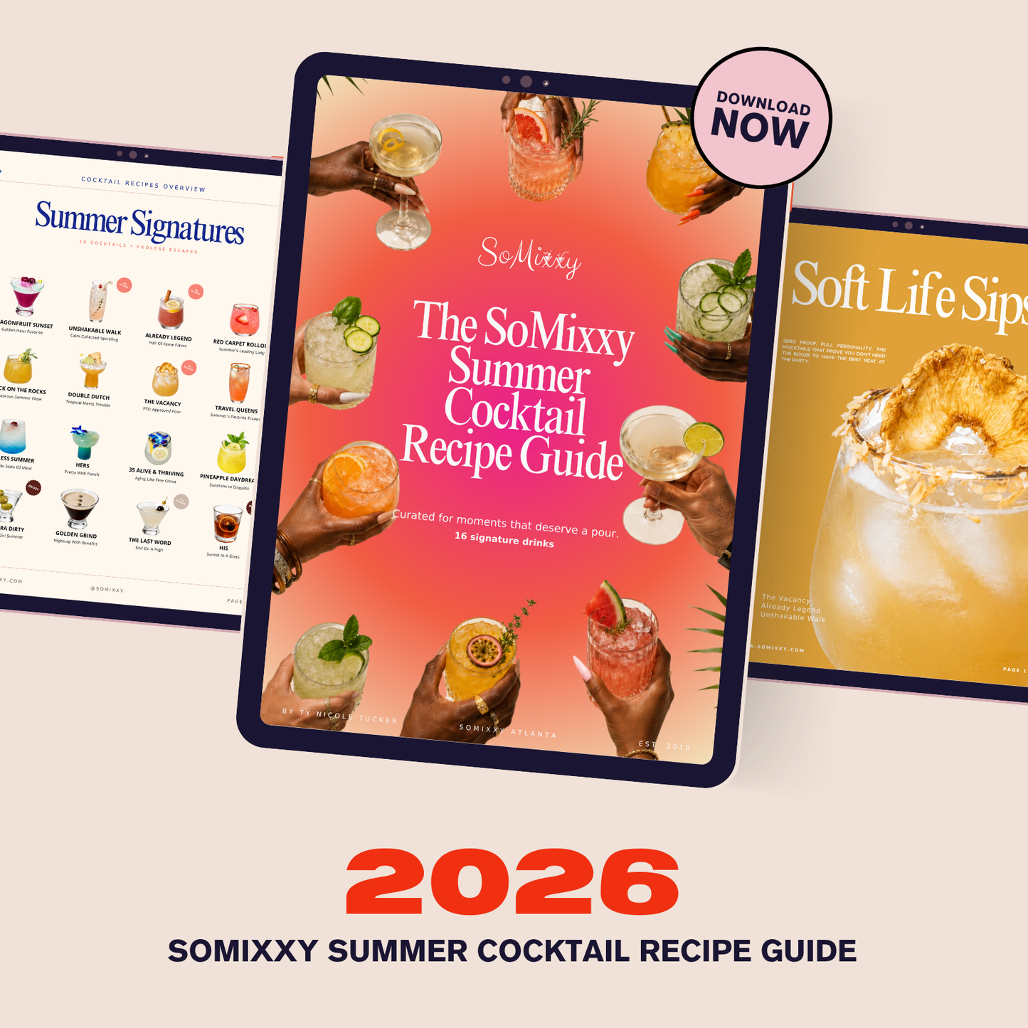 2026 SoMixxy Summer Cocktail Recipe Guide (Digital)