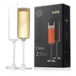 JoyJolt Champagne Flutes – Claire Collection Crystal Champagne Glasses Set of 2 (5.7 oz.)